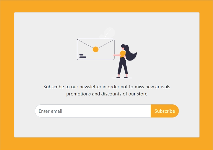 Bootstrap 5 subscribe now input field with button Example